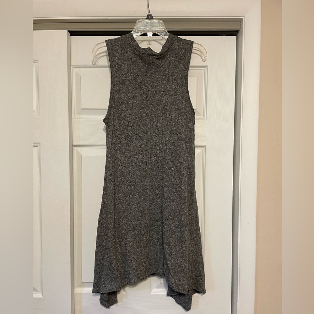 Anthropologie Maeve Gray Asymmetrical Dress - Size Large - Picture 8 of 10